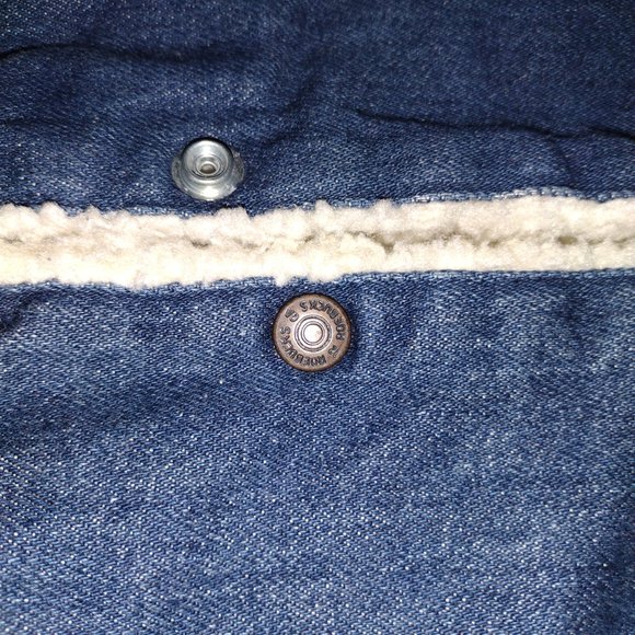 Vintage Sears Roebuck Denim Vest -wool liner - Picture 4 of 4